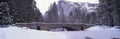 Half Dome and Merced River In Winter Royalty Free Stock Photo