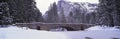 Half Dome and Merced River In Winter, Yosemite National Park, California Royalty Free Stock Photo