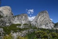 Half Dome, Mount Broderick and Liberty Cap, California, USA Royalty Free Stock Photo