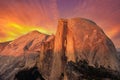 Half Dome rock formation in Yosemite National Park Royalty Free Stock Photo