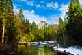 Half Dome Rock , the Landmark of Yosemite National Park,California Royalty Free Stock Photo