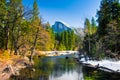 Half Dome Rock , the Landmark of Yosemite National Park,California Royalty Free Stock Photo