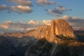 Half Dome rock at sunset, Yosemite Royalty Free Stock Photo