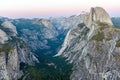 Half Dome Rock in Yosemite National Park at sunset Royalty Free Stock Photo