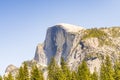 Half dome at on sunny day,Yosemite National park California,usa Royalty Free Stock Photo