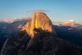 Half Dome at sunset from Glacier Point in Yosemite National Park, California Royalty Free Stock Photo
