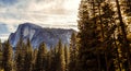 Half Dome Sunset Views, Yosemite National Park, California Royalty Free Stock Photo