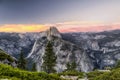 Half Dome Sunset in Yosemite National Park, Royalty Free Stock Photo