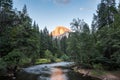 Half Dome at sunset in Yosemite National Park, California, USA. Royalty Free Stock Photo