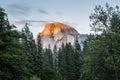 Half Dome at sunset in Yosemite National Park, California, USA. Royalty Free Stock Photo