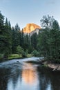 Half Dome at sunset in Yosemite National Park, California, USA. Royalty Free Stock Photo