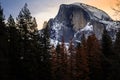 Half Dome Winter Dawn, Yosemite National Park, California Royalty Free Stock Photo