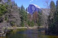 Half Dome in Yosemite National Park, Sierra Nevada Mountains, California Royalty Free Stock Photo