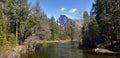 Half Dome in Yosemite National Park, Sierra Nevada Mountains, California Royalty Free Stock Photo