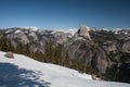 Half Dome in Yosemite National Park During Winter Royalty Free Stock Photo