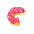 Half donut icon Royalty Free Stock Photo