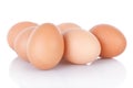 Half dozen brown chicken eggs Royalty Free Stock Photo