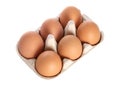 Half dozen fresh eggs cutout