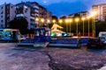 Half Empty Funfair Of Cinarcik Town - Turkey