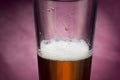 Half empty glass of beer Royalty Free Stock Photo