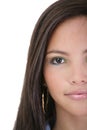 Half face beautiful young woman Royalty Free Stock Photo