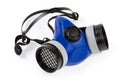 Half-face elastomeric air-purifying respirator on a white background Royalty Free Stock Photo