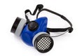 Half-face elastomeric air-purifying respirator on a white background Royalty Free Stock Photo