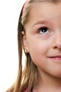 Half face girl portrait Royalty Free Stock Photo