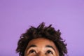 Half face portrait of a cherful young afro american man Royalty Free Stock Photo