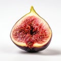 Grotesque Beauty: Raw And Confrontational Autumn Fig On White Background