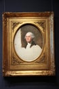 Half-finished painting of George Washington, hanging in halls of Museum of Fine Arts, Boston, Mass, 2021 Royalty Free Stock Photo