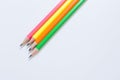 Four colorful Pencil on White Background Royalty Free Stock Photo