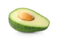 Half of fresh avocado isolated on white Royalty Free Stock Photo