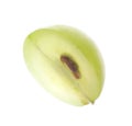 Half of fresh green grape Royalty Free Stock Photo