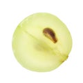 Half of fresh green grape Royalty Free Stock Photo