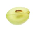 Half of fresh green grape Royalty Free Stock Photo