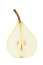 Half fresh pear Isolated on white background. File contains clipping path Royalty Free Stock Photo