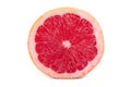 Half of fresh pink grapefruit full of vitamins, isolated on a white background. Juicy, ripe, organic, fresh, exotic citrus fruits. Royalty Free Stock Photo