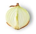 Half of fresh raw onion Royalty Free Stock Photo