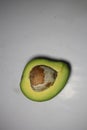 Half of Fresh Ripe Avocado with Seed Isolated on White Background Royalty Free Stock Photo
