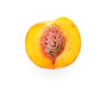 Half of fresh sweet peach Royalty Free Stock Photo