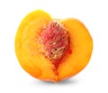 Half of fresh sweet peach Royalty Free Stock Photo