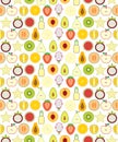 Half fruits seamless pattern