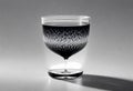 Half Full Black and White Glass