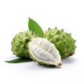 Soursop: Fresh And Vibrant Fruit On White Background Royalty Free Stock Photo