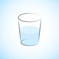 Half Full Water Glass Royalty Free Stock Photo