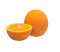 Half and full yellow orange with