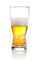 Half glass of beer on a Royalty Free Stock Photo