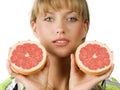 Half grapefruit Royalty Free Stock Photo