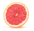 Half grapefruit citrus fruit fresh and juicy on white b Royalty Free Stock Photo